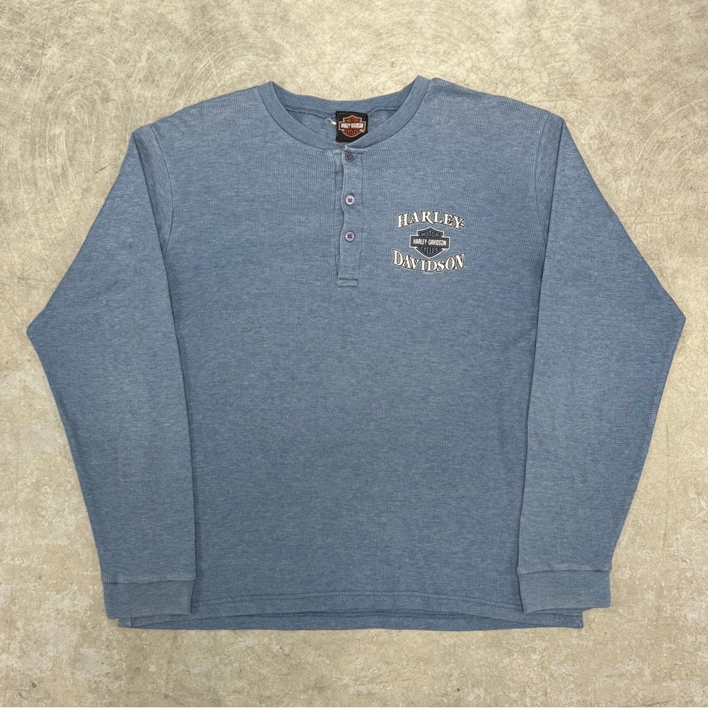 Vintage Harley Davidson Thermal Longsleeve Henley
